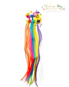 Mecha de Cabelo Colorido na Presilha - 1 Cartela com 6 Mechas na internet