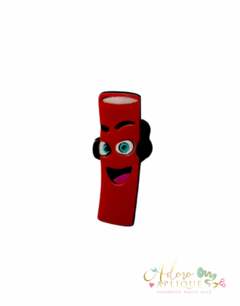 Aplique Acrílico Duplo Fini Tube Vermelho Curvado para Tiara - 1 unidade - comprar online
