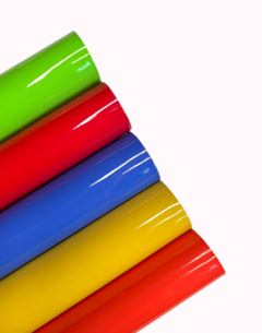 Kit 133 - Lonitas de Verniz Cores Escolar (12 x 34cm) - 5 Pedaços (1 de Cada)