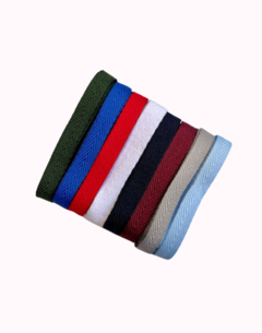 Kit Fitas Sarjada de Algodão (10 mm) 8 cores Escolares - 1 metro de cada