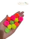 Aplique Pompom Poliester/Malha Cores Neons (2,5 cm) - 12 unidades - comprar online