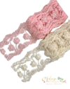 Fita de Tule Rendada Bordada Flores 70mm - 2 metros - comprar online