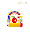 Aplique Acrílico Curvado Lápis com Arco Íris para Tiara - (1 unidade G curvado) - comprar online