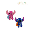 Apliques Emborrachado Stitch e Angel com Mochila Escolar - 2 unidades - comprar online