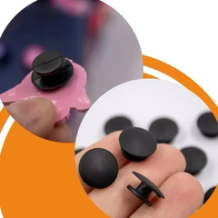 Adaptador de Aplique para Crocs Preto (13mm) - 10 ou 25 unidades - Adoro Aplique