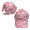 Boné Estampado Infantil Nuvem Rosa com Ajuste - 1 Unidade