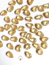 Aplique Pedra Gota Champanhe (10mm) - 10 unidades
