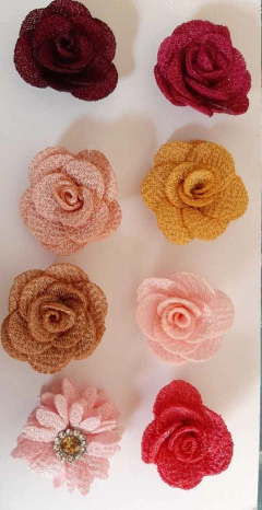 Aplique Flor de Tecido - 10 unidades - comprar online