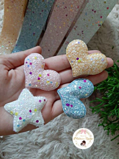 Aplique Tecido Estrela Flocado Brilha no Escuro - 2 unidades - comprar online