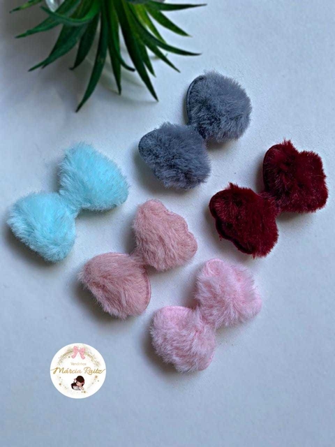 Aplique Laço de Pelúcia - 2 unidades