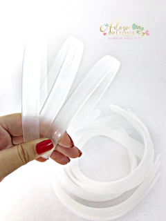 Tiara Larga 1,5 cm de silicone - (pacote c/ 6 unidades)