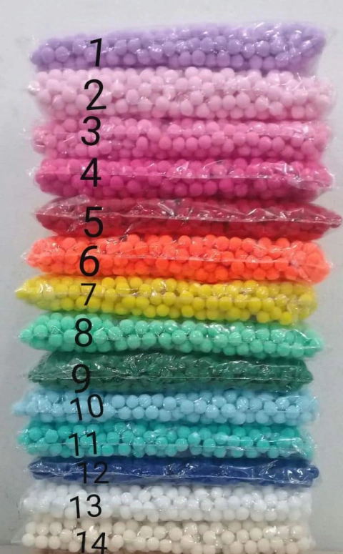 Pompom Colorido (10 mm) - 100 unidades