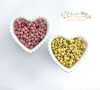 Conta Emborrachada Rosa BB e Amarelo BB (6mm) - 50 gramas