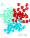 Aplique Pedras de Vidro Coração Transparente Leitoso (10mm) - 10 unidades - comprar online