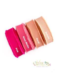 Fita Gorgurão Lisa com Borda Desfiada (16 mm) - 2 metros - comprar online