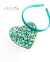 Kit Mix Pérolas com Conta Cristal Tiffany Fundo do Mar e Tiara Encapada - 50 gramas e (1 tiara - 10mm)