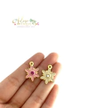 Pingente Dourado Banhado Florzinha com Strass - (1 unidade)