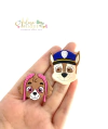 Aplique Emborrachado Patrulha Canina - 2 unidades
