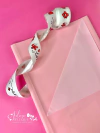 Kit Papel de Seda Dupla Face Poli Mate Rosa BB e Fita Love Vermelha (24cm x 34cm) - 10 Folhas e 5 metros de Fita