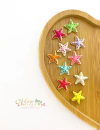 Aplique Estrela do Mar Colorida Abs Dourada (2 cm e 3 cm) - (6 unidades)