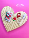 3 - Kit Prendedor de Chupeta Fruta Melancia - (1 Unidade)