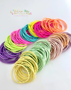 Xuxinha Elástico Neon e Candy Color - 20 Unidades