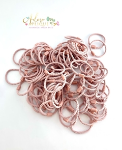 Xuxinha Elástico Rose com Base para Aplique - 10 Unidades