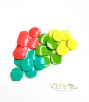Entremeio Pedra Perolada Redonda Neon Verão (20mm) - 6 Unidades