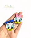 Aplique Emborrachado Margarida e Pato Donald - 2 unidades (1 de cada)