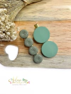 110 - Kit Bico de Pato com Pedras Peroladas Coleção Emborrachado Verde Frost - (2 Hair Clips)
