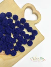 Pompom de Malha Poliéster Azul Marinho (1,5 cm) - 10 unidades