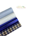 Kit 54 - Lonitas Azul com Xadrez (12 x 34cm) - 4 Pedaços