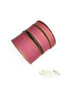 Fita Pespontada Sinimbu Rose (10 mm, 22 mm e 38 mm) - (10 metros) ou (Kit com 2 metros de cada)
