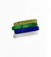Kit Fita Lurex Copa do Mundo (10mm) - 1 metro de cada + 3 Apliques Copa Surpresa