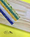 Kit Manta Cristal com Miçangas e Mini Flores Copa do Mundo - 10mm x 40cm (5 Unidades)