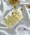 164 - Kit Bico de Pato com Pedras Peroladas Creme - (4 Hair Clips)