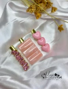167 - Kit Bico de Pato com Pedras Peroladas Rosa BB - (3 Hair Clips)
