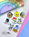 Aplique Acrílico Duplo Turma Looney Tunes - 2 unidades ou Kit