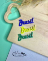 Aplique Botão Brasil Copa do Mundo - 3 unidades (1 de cada)