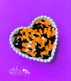Aplique Micro Confete Morcego Laranja e Preto Halloween - 15 gramas