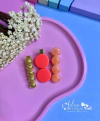 34 - Kit Bico de Pato com Pedra Perolada e Conchinhas Coleção Verão Neon Coral - (3 Hair Clips) - comprar online