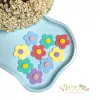 Aplique Acrílico Duplo Flor Margarida Colorida - 5 unidades (1 DE CADA)