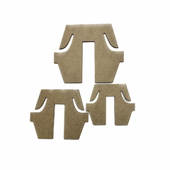 Kit Molde MDF Laço Duplo - 3 Unidades