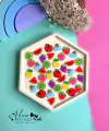 Aplique Acrílico com Glitter Mini Frutinhas - 10 unidades Mix