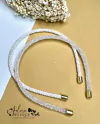 53 - Kit Tiara Coleção Festas Tubinho Cristal e Fio São Francisco Branco Boreal - (2 Tiaras)