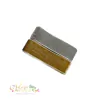 Kit Fita Importada Veludo Dourada e Prata (22mm) - 1 metro de cada