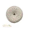 Fio de Malha OFF com Poá Vermelho e Verde Natalino (30mm) - (10 metros)