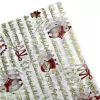 Papel de Seda Decorado Natalino com Letras Douradas (24cm x 34cm) - 10 Folhas