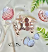 212 - Kit Bico de Pato com Pedras Coleção Praia Estrela do Mar Rose Gold - (4 Hair Clips)