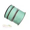 Fita Pespontada Sinimbu Verde BB (10 mm - 22mm - 38mm) - (10 metros) ou (Kit com 2 metros de cada)